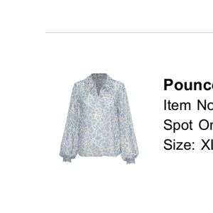Pounce Blouse XL. Never worn.  Without tags